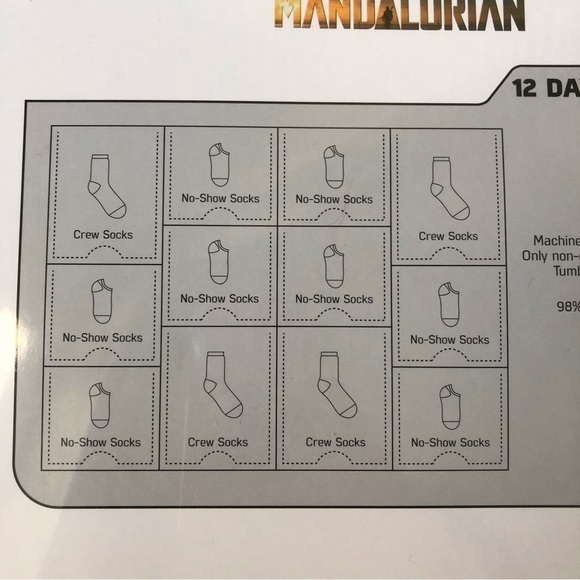 Star Wars: The Mandalorian 12 days of socks advent calendar - Picture 3 of 6